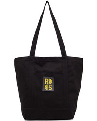 schwarze Shopper Tasche aus Jeans von Raf Simons