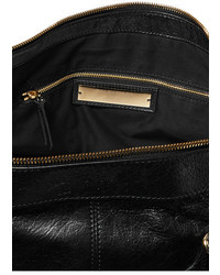 schwarze Shopper Tasche aus Leder mit Reliefmuster von Balenciaga