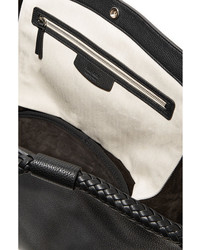 schwarze Shopper Tasche aus Leder mit Reliefmuster von The Row