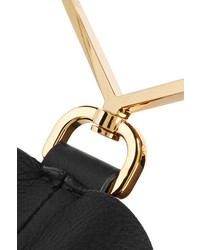 schwarze Shopper Tasche aus Leder mit Reliefmuster von Marni
