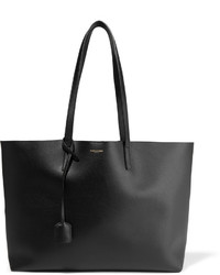 schwarze Shopper Tasche aus Leder mit Reliefmuster von Saint Laurent