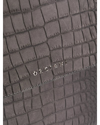 schwarze Shopper Tasche aus Leder mit Reliefmuster von Orciani