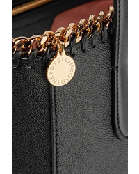 schwarze Shopper Tasche aus Leder mit Reliefmuster von Stella McCartney