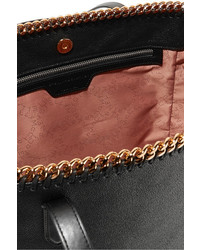schwarze Shopper Tasche aus Leder mit Reliefmuster von Stella McCartney