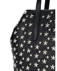 schwarze Shopper Tasche aus Leder mit Sternenmuster von Jimmy Choo