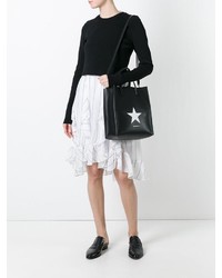 schwarze Shopper Tasche aus Leder mit Sternenmuster von Givenchy