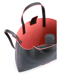 schwarze Shopper Tasche aus Leder von Cerruti