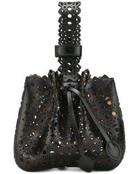 schwarze Shopper Tasche aus Leder von Alaia
