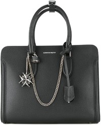 schwarze Shopper Tasche aus Leder von Alexander McQueen