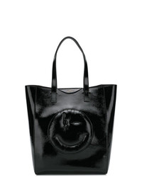 schwarze Shopper Tasche aus Leder von Anya Hindmarch