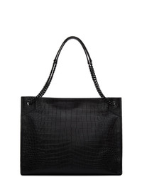 schwarze Shopper Tasche aus Leder von Saint Laurent