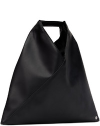 schwarze Shopper Tasche aus Leder von MM6 MAISON MARGIELA