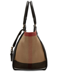 schwarze Shopper Tasche aus Leder von Burberry