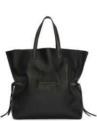 schwarze Shopper Tasche aus Leder von Jil Sander