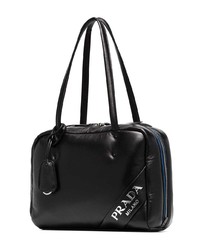 schwarze Shopper Tasche aus Leder von Prada