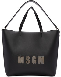 schwarze Shopper Tasche aus Leder von MSGM