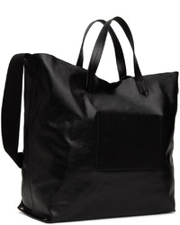 schwarze Shopper Tasche aus Leder von Jil Sander