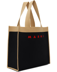 schwarze Shopper Tasche aus Leder von Marni