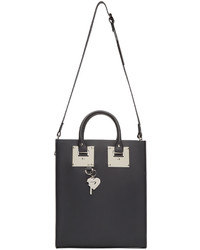 schwarze Shopper Tasche aus Leder von Sophie Hulme