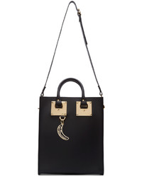 schwarze Shopper Tasche aus Leder von Sophie Hulme