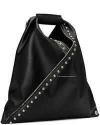 schwarze Shopper Tasche aus Leder von MM6 MAISON MARGIELA