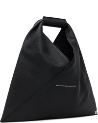 schwarze Shopper Tasche aus Leder von MM6 MAISON MARGIELA