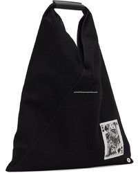 schwarze Shopper Tasche aus Leder von MM6 MAISON MARGIELA