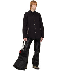 schwarze Shopper Tasche aus Leder von 032c