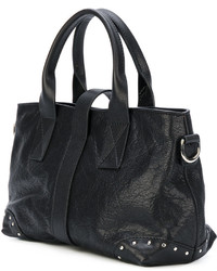 schwarze Shopper Tasche aus Leder von P.A.R.O.S.H.