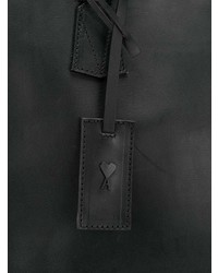 schwarze Shopper Tasche aus Leder von AMI Alexandre Mattiussi