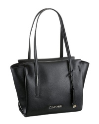 schwarze Shopper Tasche aus Leder von Calvin Klein
