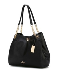 schwarze Shopper Tasche aus Leder von Coach