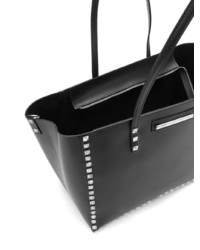 schwarze Shopper Tasche aus Leder von Marc Ellis