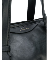 schwarze Shopper Tasche aus Leder von Anya Hindmarch