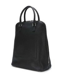 schwarze Shopper Tasche aus Leder von Jil Sander