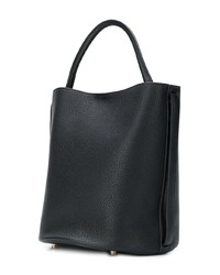 schwarze Shopper Tasche aus Leder von Jil Sander