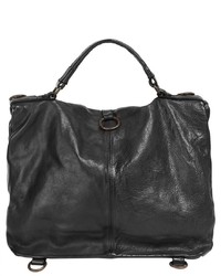 schwarze Shopper Tasche aus Leder von CLUTY