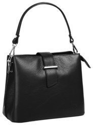 schwarze Shopper Tasche aus Leder von CLUTY