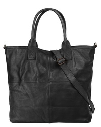 schwarze Shopper Tasche aus Leder von CLUTY