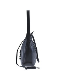 schwarze Shopper Tasche aus Leder von COLLEZIONE ALESSANDRO