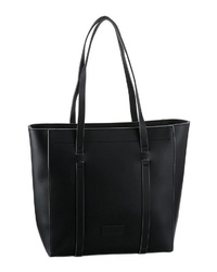 schwarze Shopper Tasche aus Leder von Comma