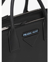 schwarze Shopper Tasche aus Leder von Prada