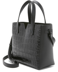 schwarze Shopper Tasche aus Leder von Vince