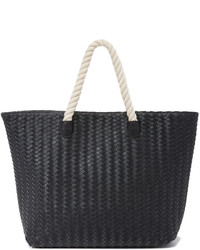 schwarze Shopper Tasche aus Leder von Deux Lux