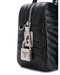 schwarze Shopper Tasche aus Leder von Prada