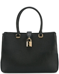 schwarze Shopper Tasche aus Leder von Dolce & Gabbana