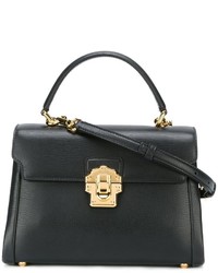 schwarze Shopper Tasche aus Leder von Dolce & Gabbana