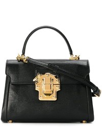 schwarze Shopper Tasche aus Leder von Dolce & Gabbana