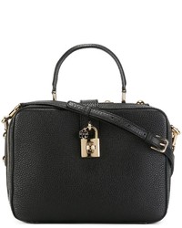 schwarze Shopper Tasche aus Leder von Dolce & Gabbana