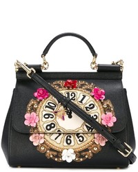 schwarze Shopper Tasche aus Leder von Dolce & Gabbana